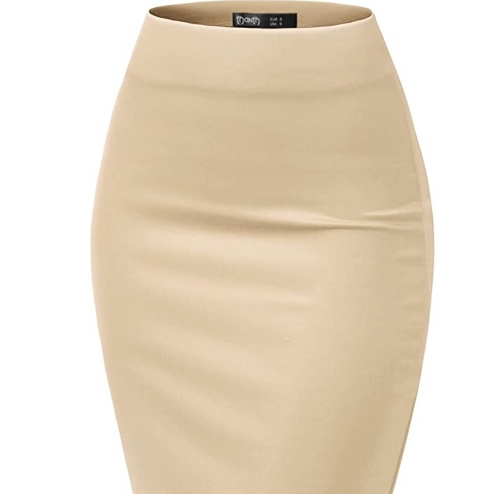 TWINTH Pencil Skirt Casual Skirt Elastic Waist